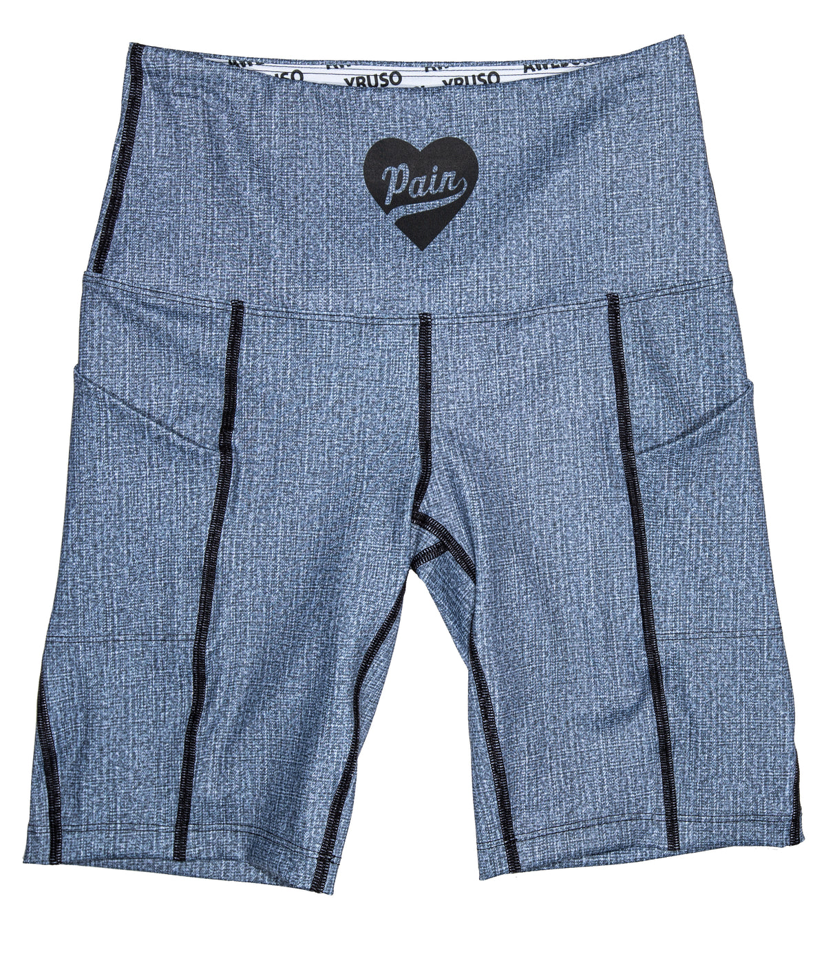 Relentless™ The Premium High Waisted Biker short Denim
