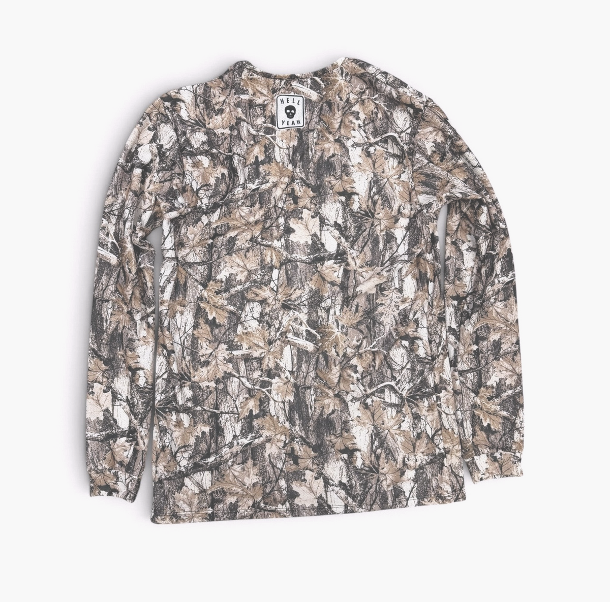 LTP THRM.01 thermal long sleeve running shirt in forest camo print with moisture-wicking fabric