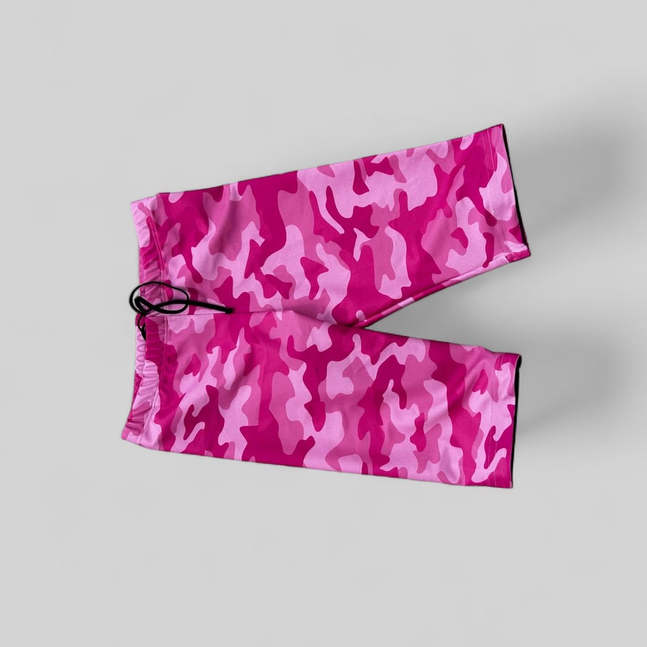 PINK CAMO RUN SHORTS