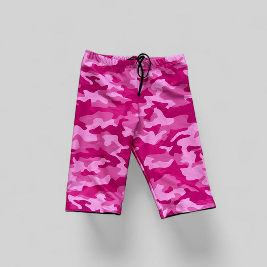 PINK CAMO RUN SHORTS