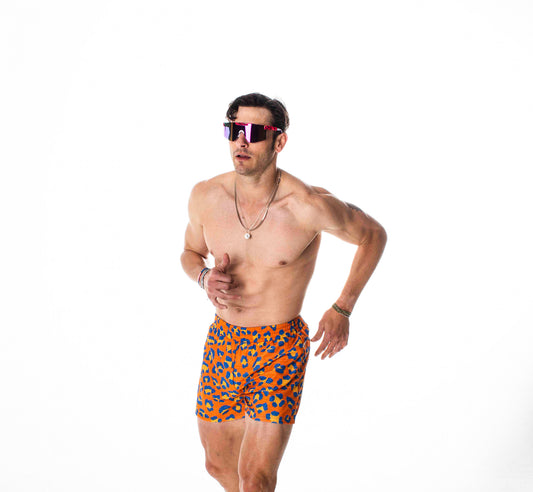 ORANGE CAT GYM SHORTS