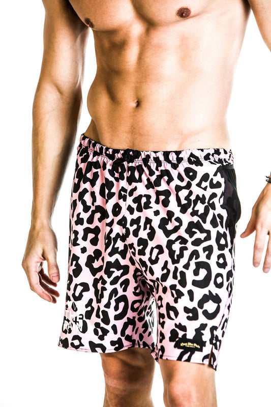 Pink Leopard Active Short