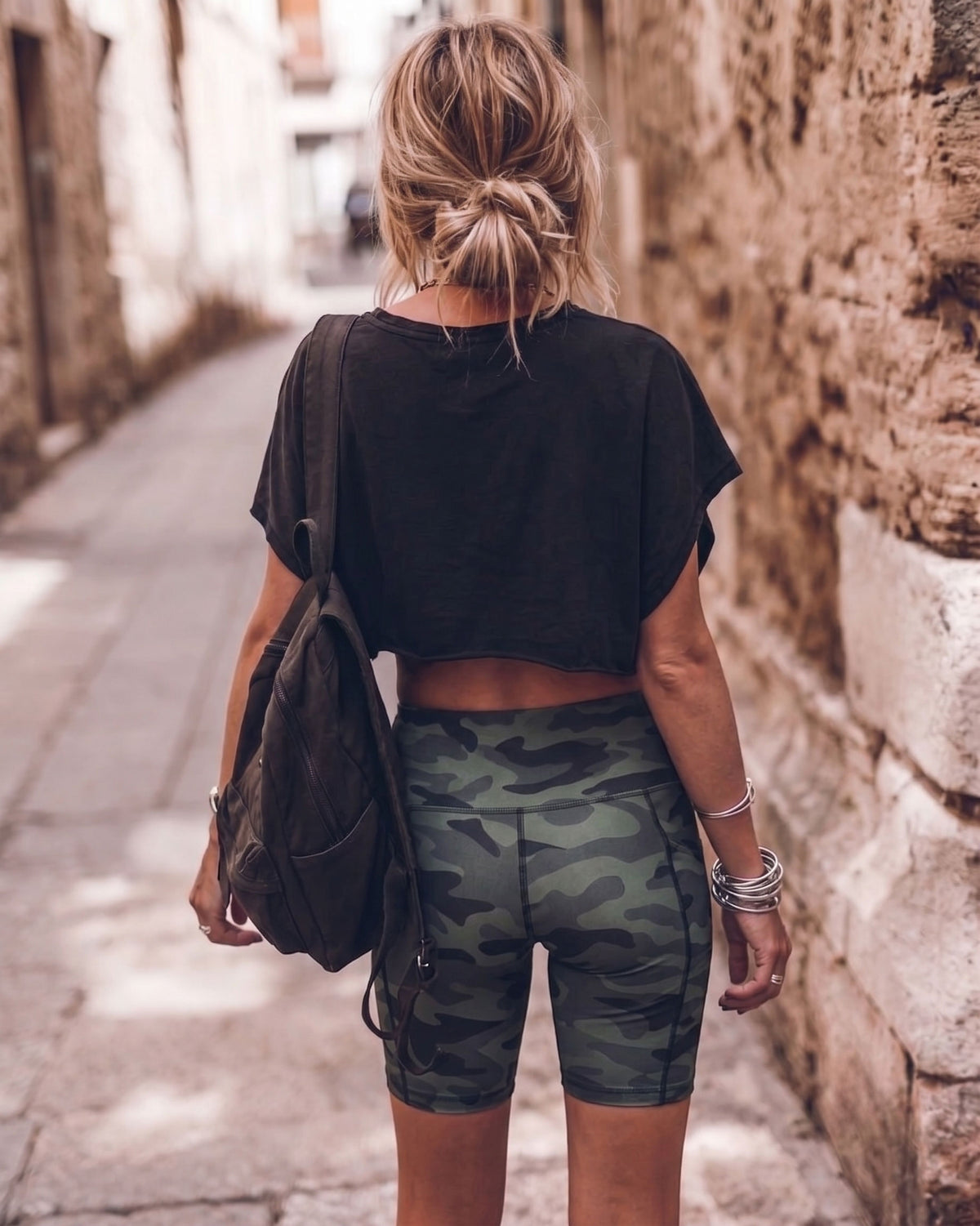 Relentless™ The Premium High Waisted Biker short Battle Camo