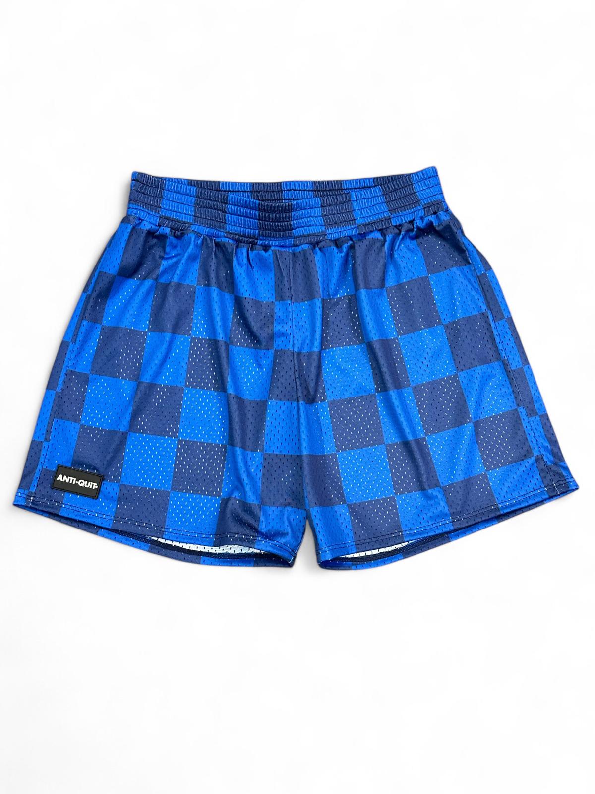 BLUE CHEX Gym Shorts