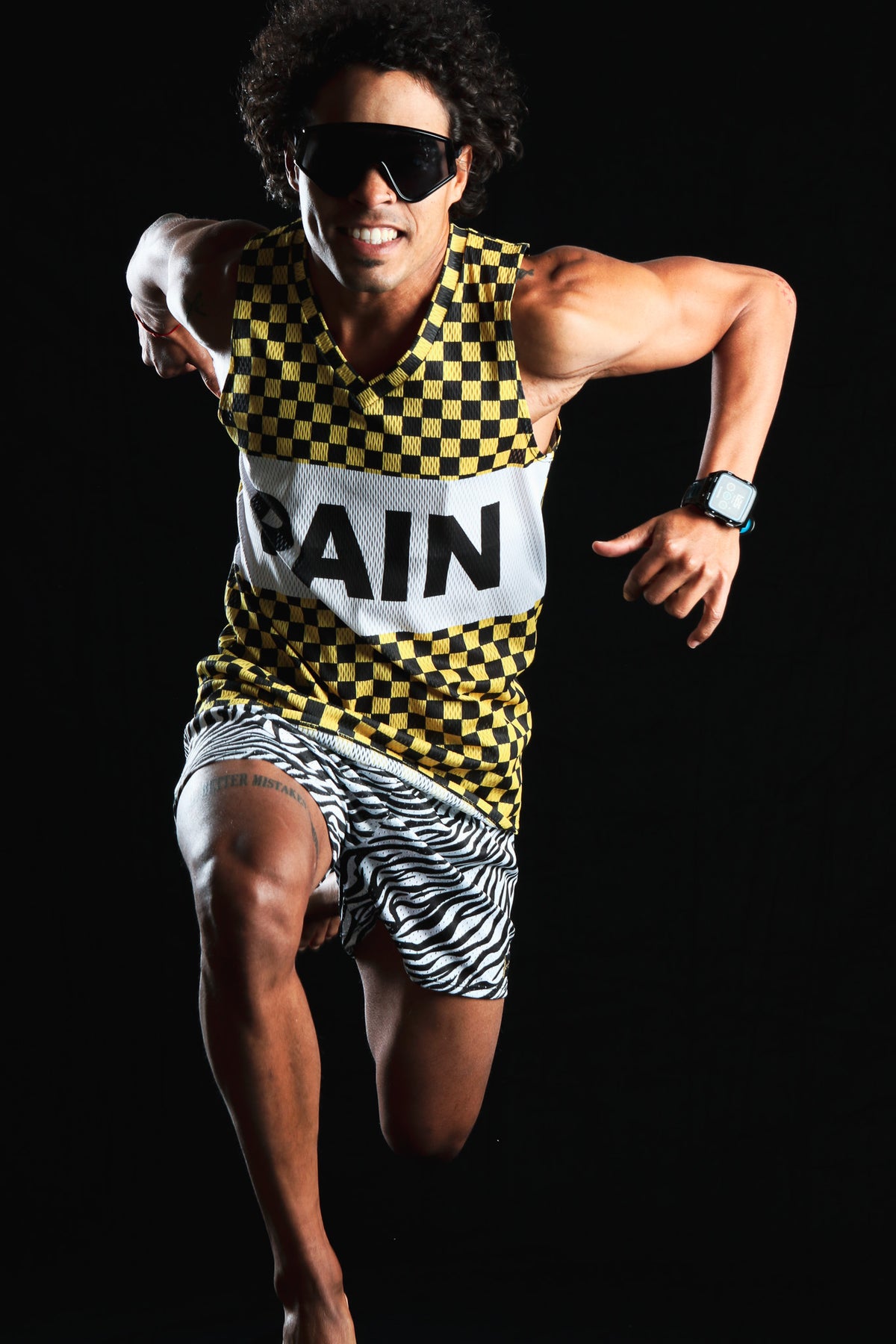 VLT.01™ RUN TOP  Yellow Checkers