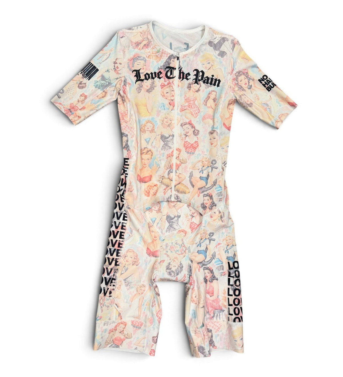 Stealth™ BOMBSHELL tri suit, front, vintage pin-up print